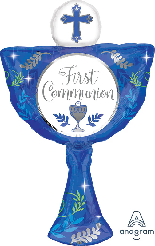 31" Jumbo Communion Day Boy Foil Balloon