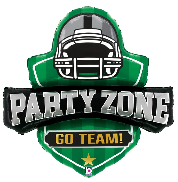31" Foil Balloon Shape Party Zone Football Insignia