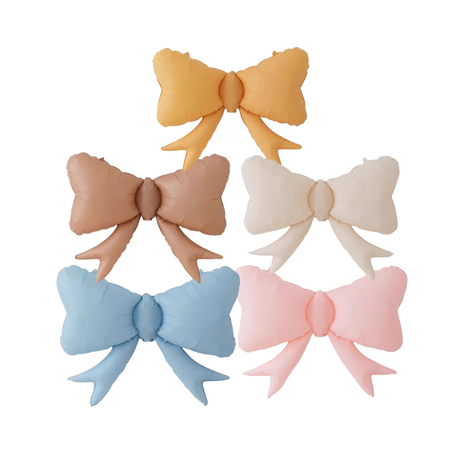 31" Matte Baby Blue Bowknot Foil Balloon - Image 2