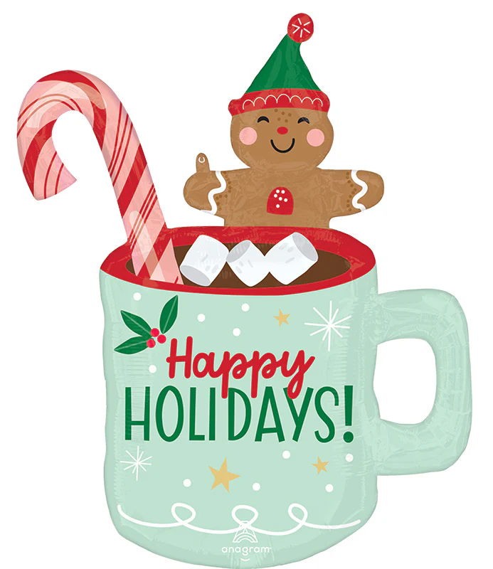 31" SuperShape Holiday Christmints Mug Foil Balloon
