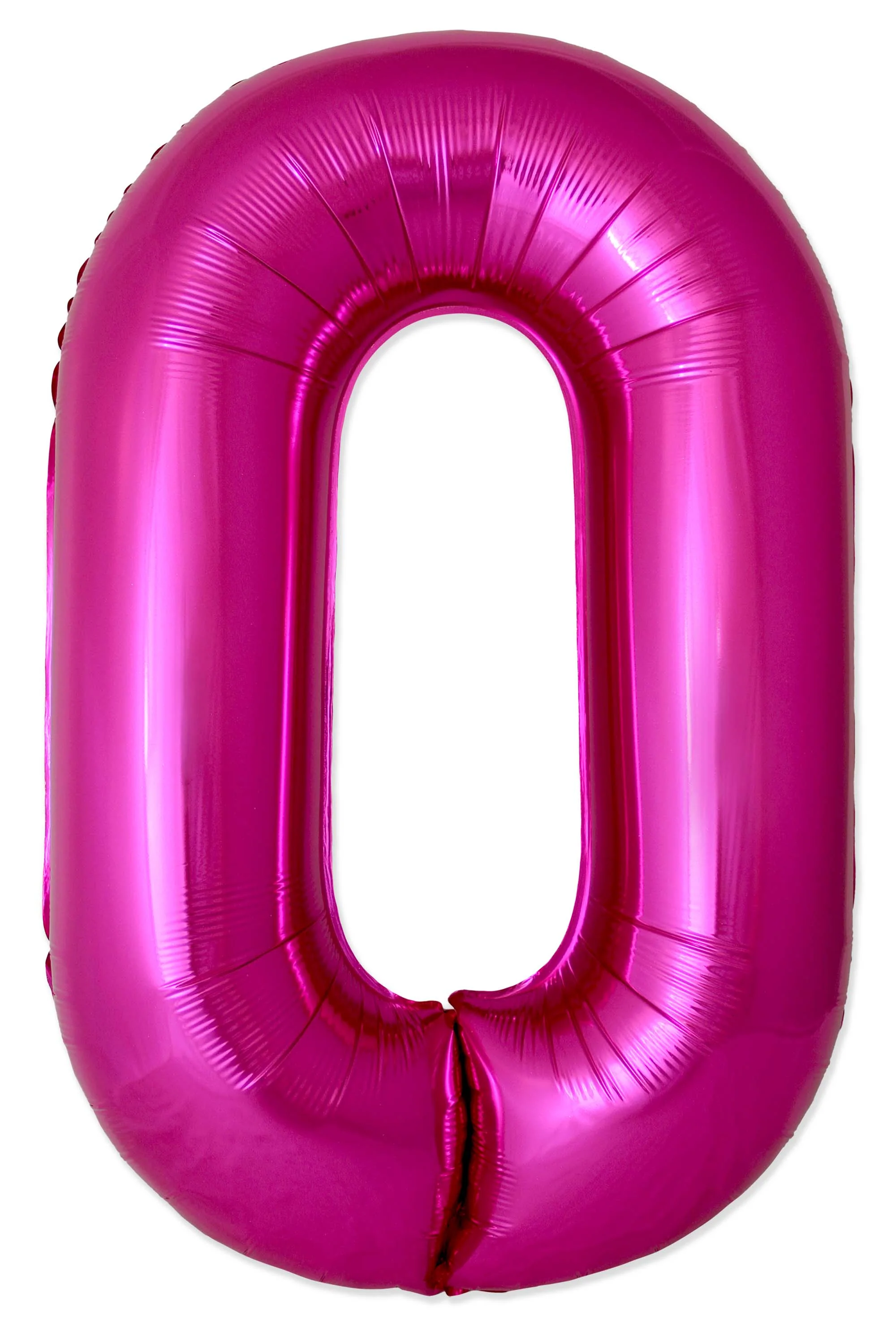 32" Inflated (40" Uninflated Approx) Number "0" Slimmer Design Fuchsia Brand Flexmetal