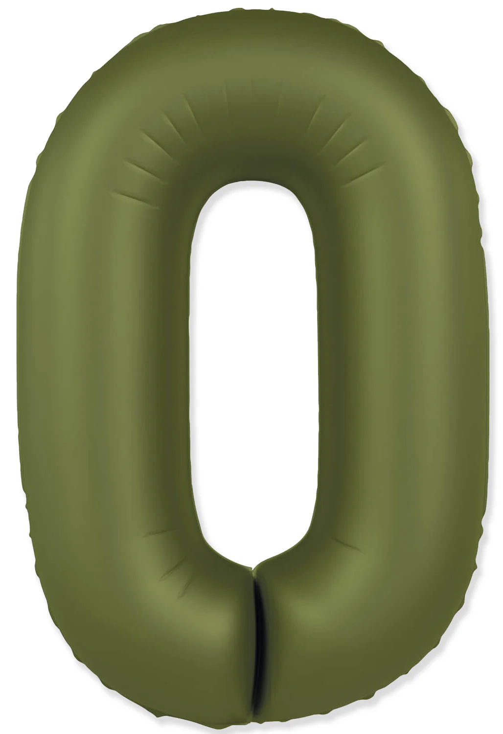 32" Inflated (40" Uninflated Approx) Number "0" Slimmer Design Matte Olive Green Brand Flexmetal