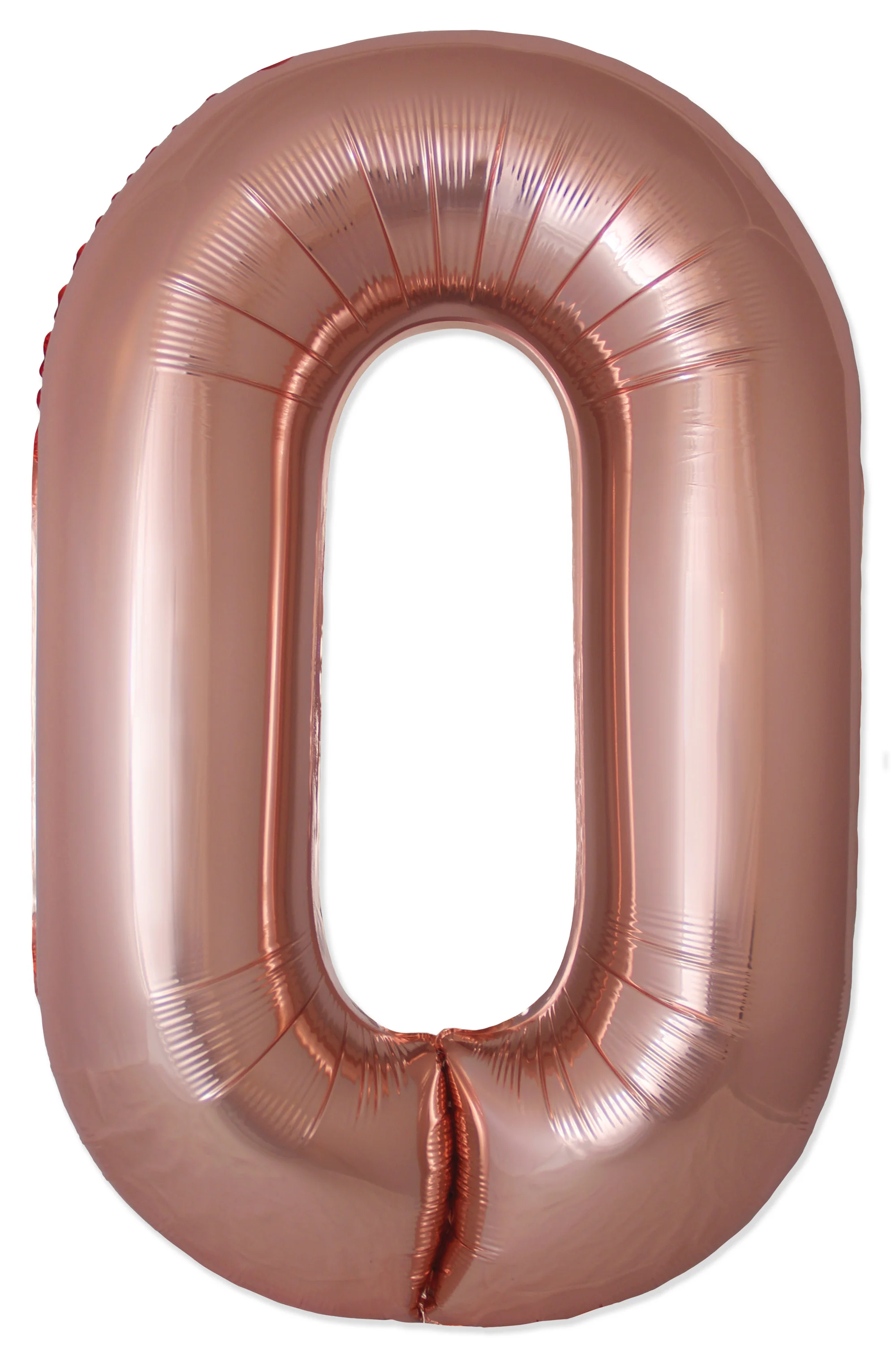 32" Inflated (40" Uninflated Approx) Number "0" Slimmer Design Rose Gold Brand Flexmetal