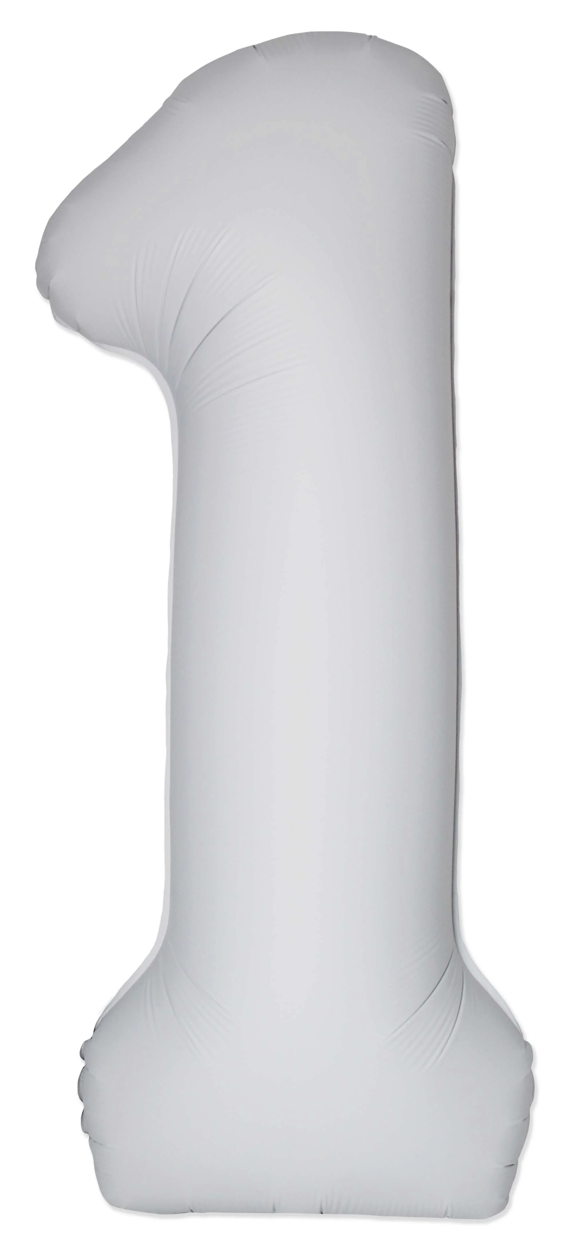 32" Inflated (40" Uninflated Approx) Number "1" Slimmer Design Matte White Brand Flexmetal