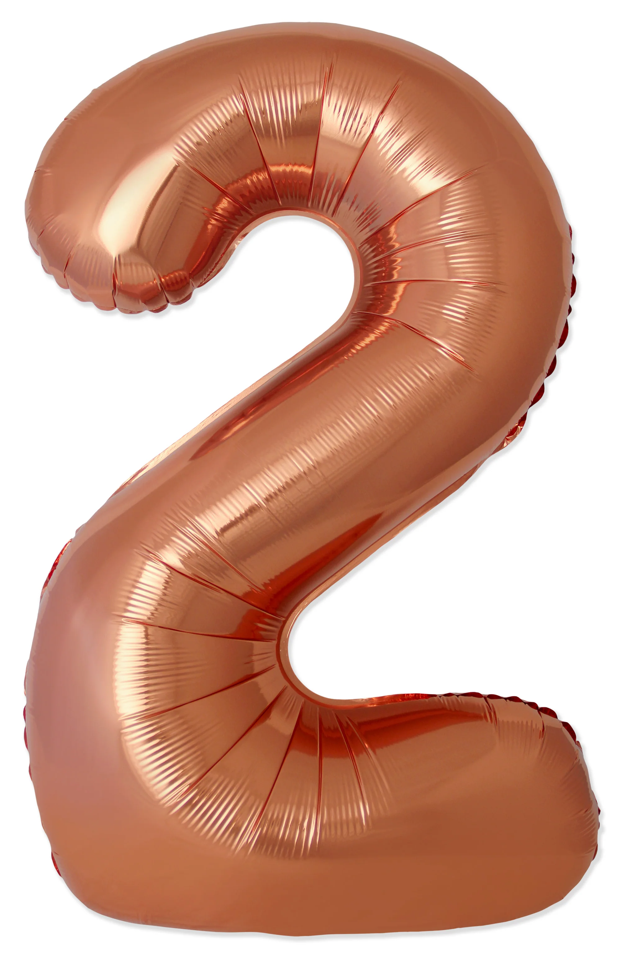 32" Inflated (40" Uninflated Approx) Number "2" Slimmer Design Bronze Brand Flexmetal