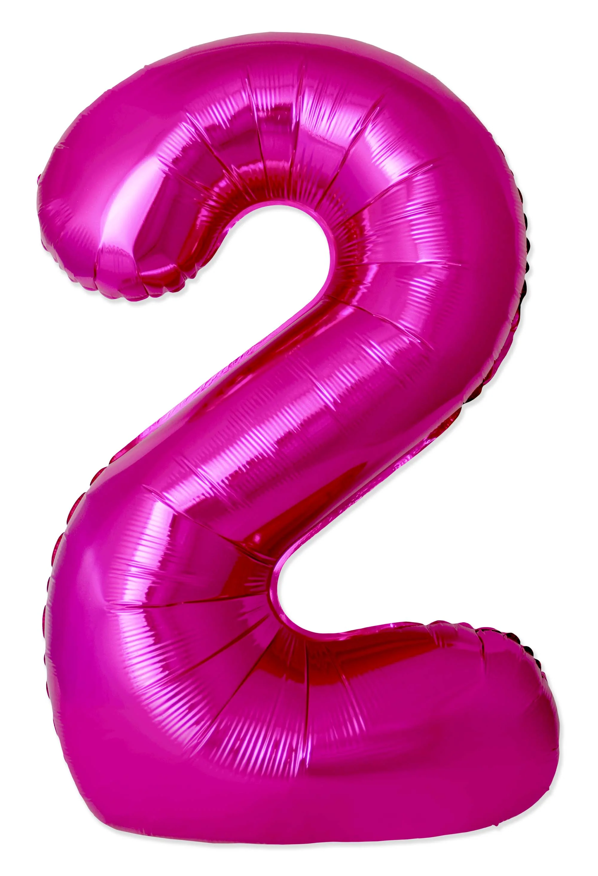 32" Inflated (40" Uninflated Approx) Number "2" Slimmer Design Fuchsia Brand Flexmetal