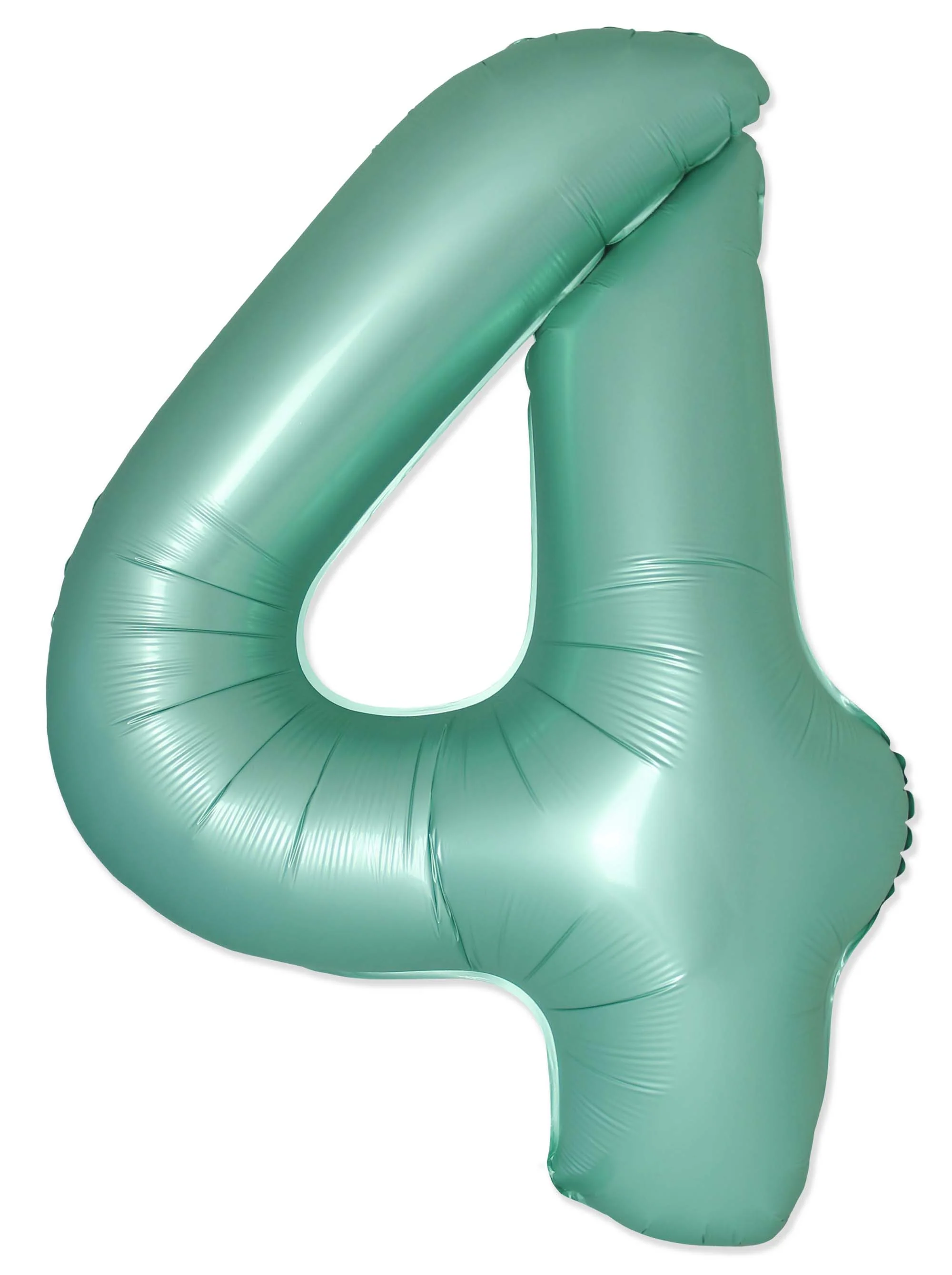 32" Inflated (40" Uninflated Approx) Number "4" Slimmer Design Satin Turquoise Brand Flexmetal