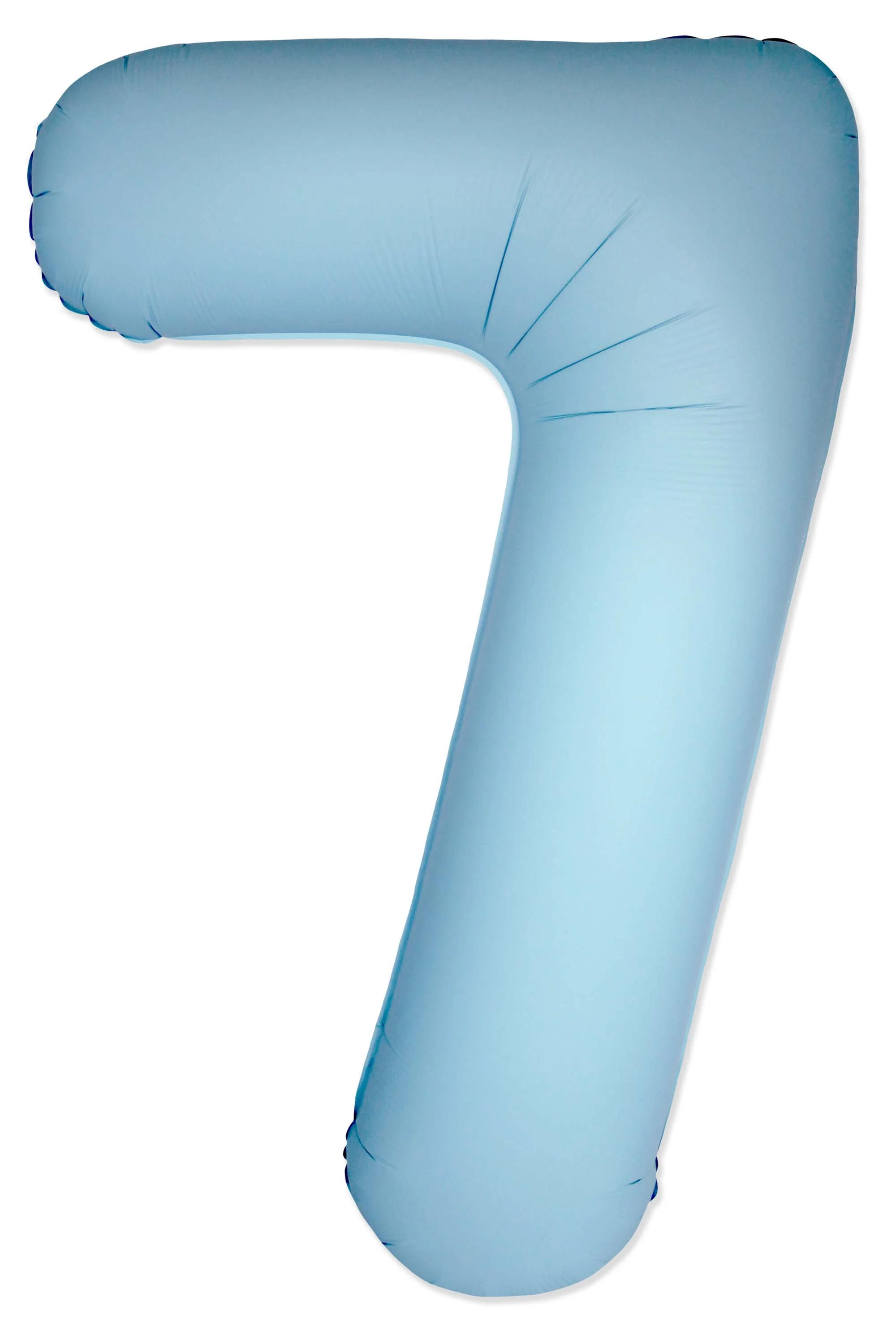 32" Inflated (40" Uninflated Approx) Number "7" Slimmer Design Matte Baby Blue Brand Flexmetal