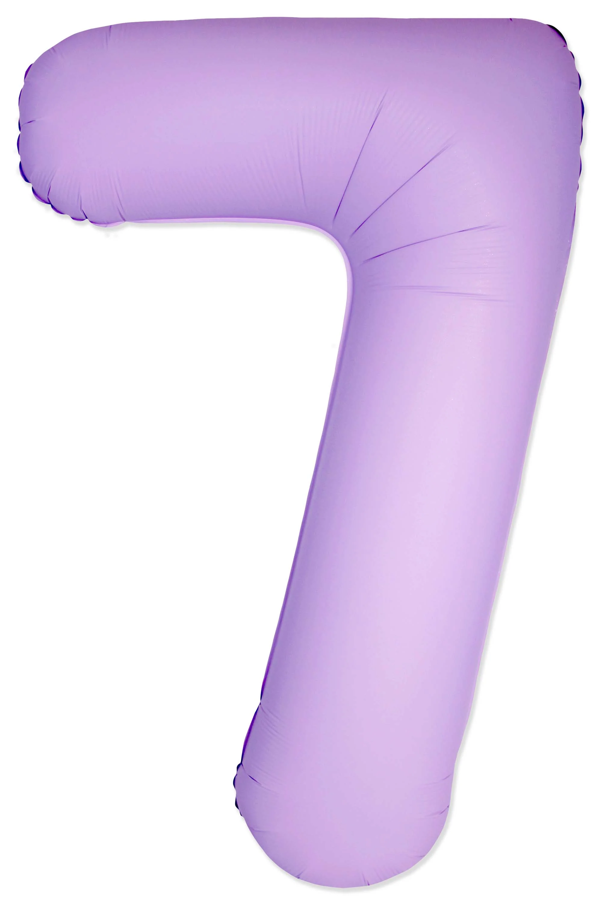 32" Inflated (40" Uninflated Approx) Number "7" Slimmer Design Matte Lavender Brand Flexmetal