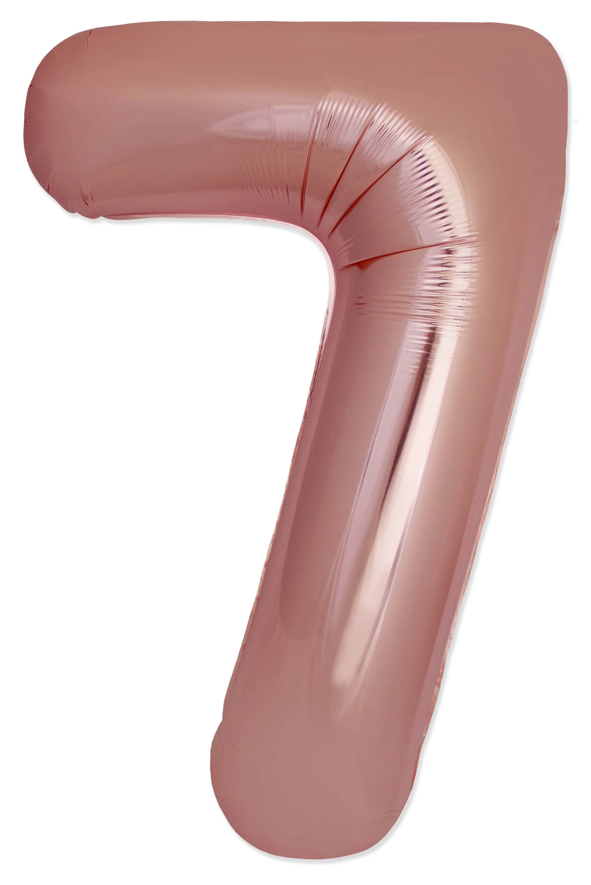 32" Inflated (40" Uninflated Approx) Number "7" Slimmer Design Rose Gold Brand Flexmetal