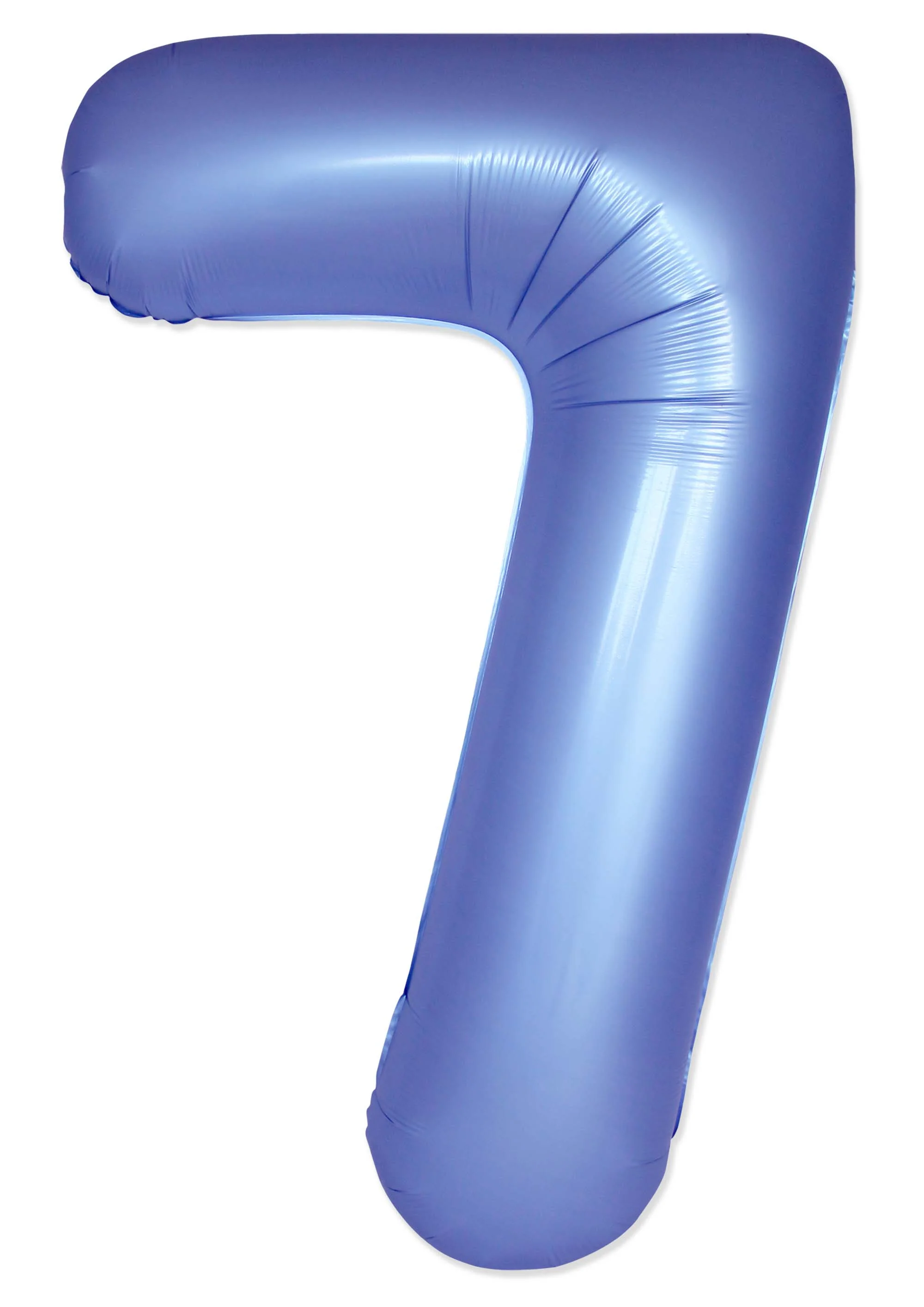 32" Inflated (40" Uninflated Approx) Number "7" Slimmer Design Satin Blue Reflex Brand Flexmetal