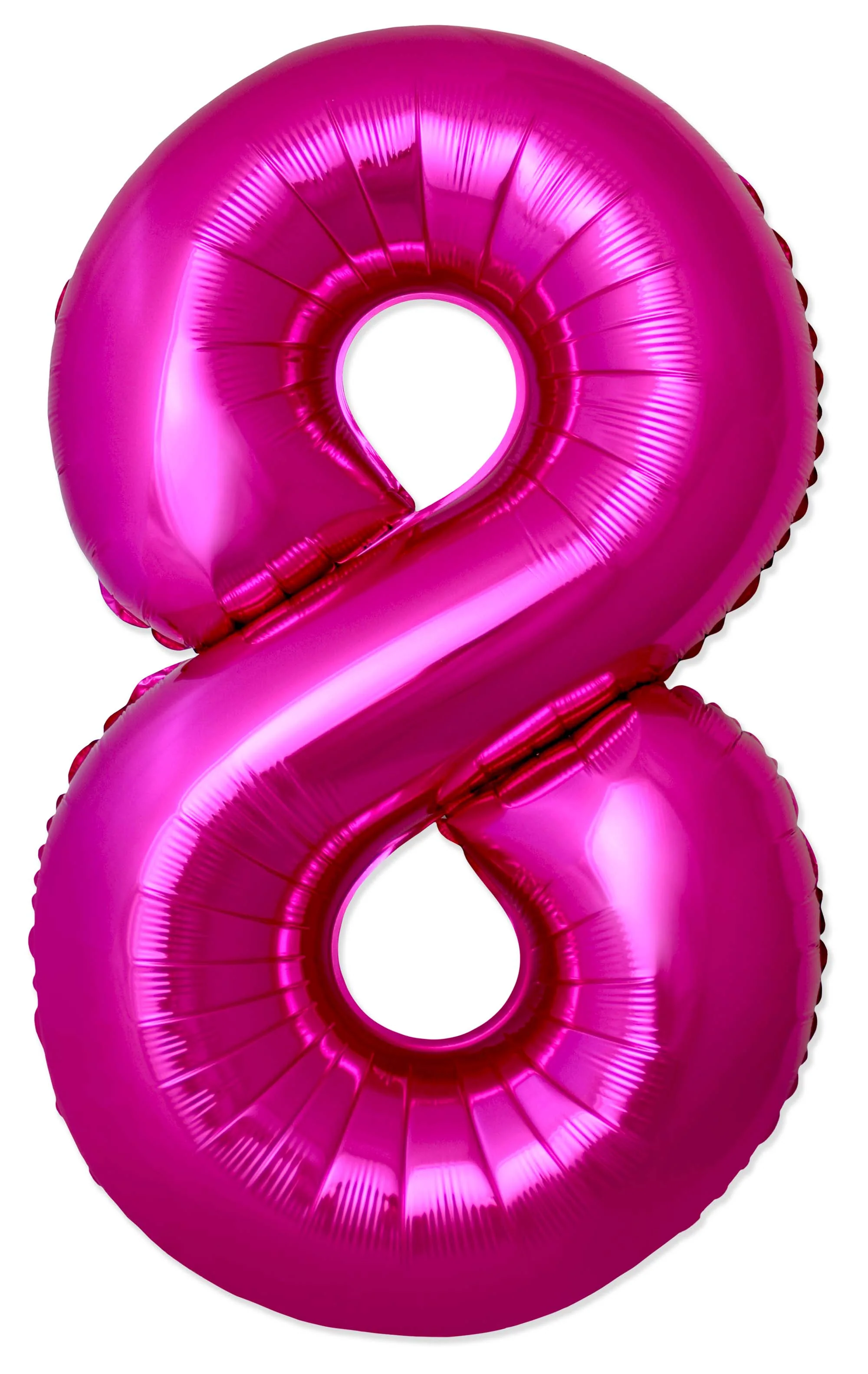 32" Inflated (40" Uninflated Approx) Number "8" Slimmer Design Fuchsia Brand Flexmetal