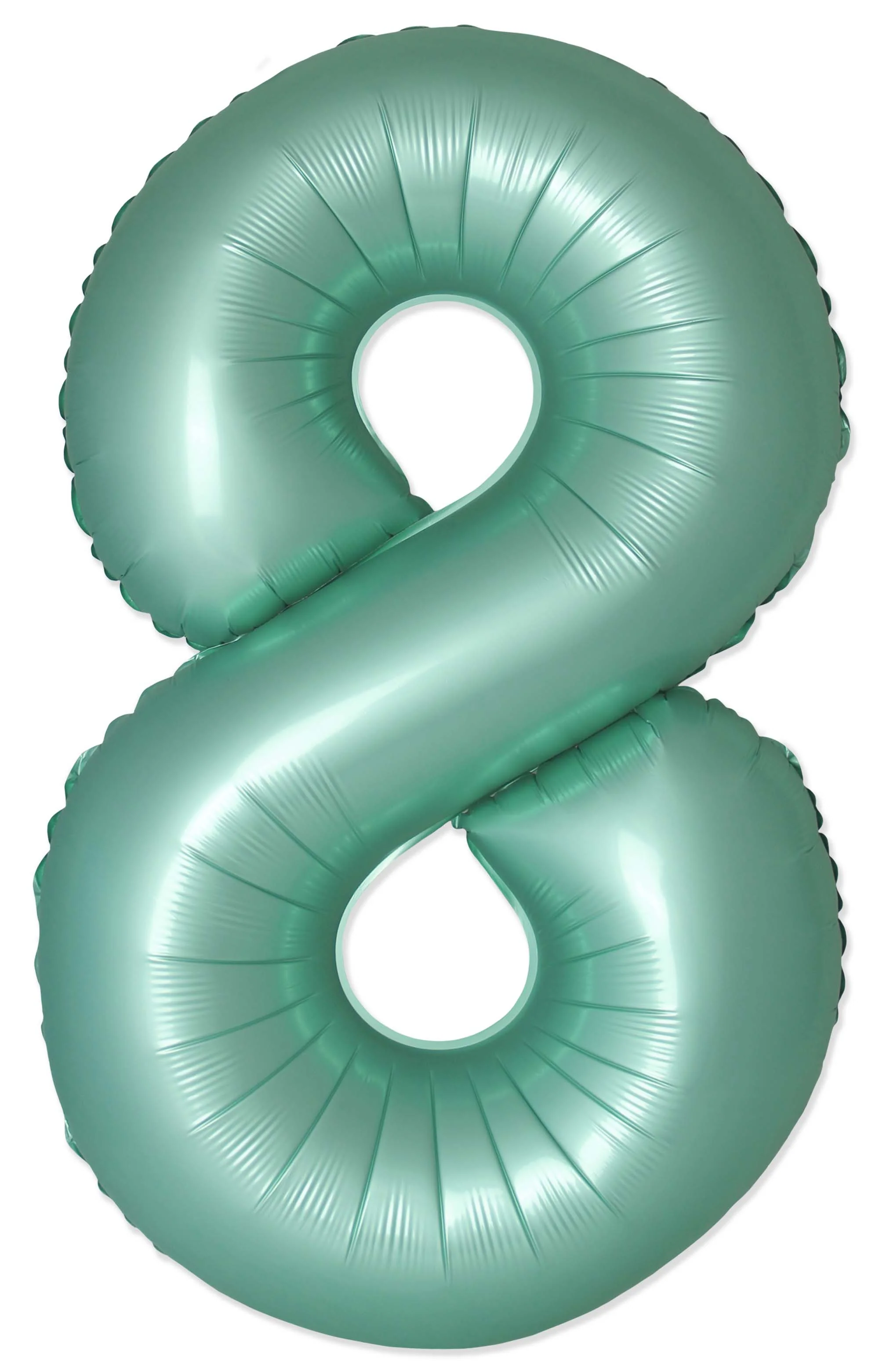 32" Inflated (40" Uninflated Approx) Number "8" Slimmer Design Satin Turquoise Brand Flexmetal