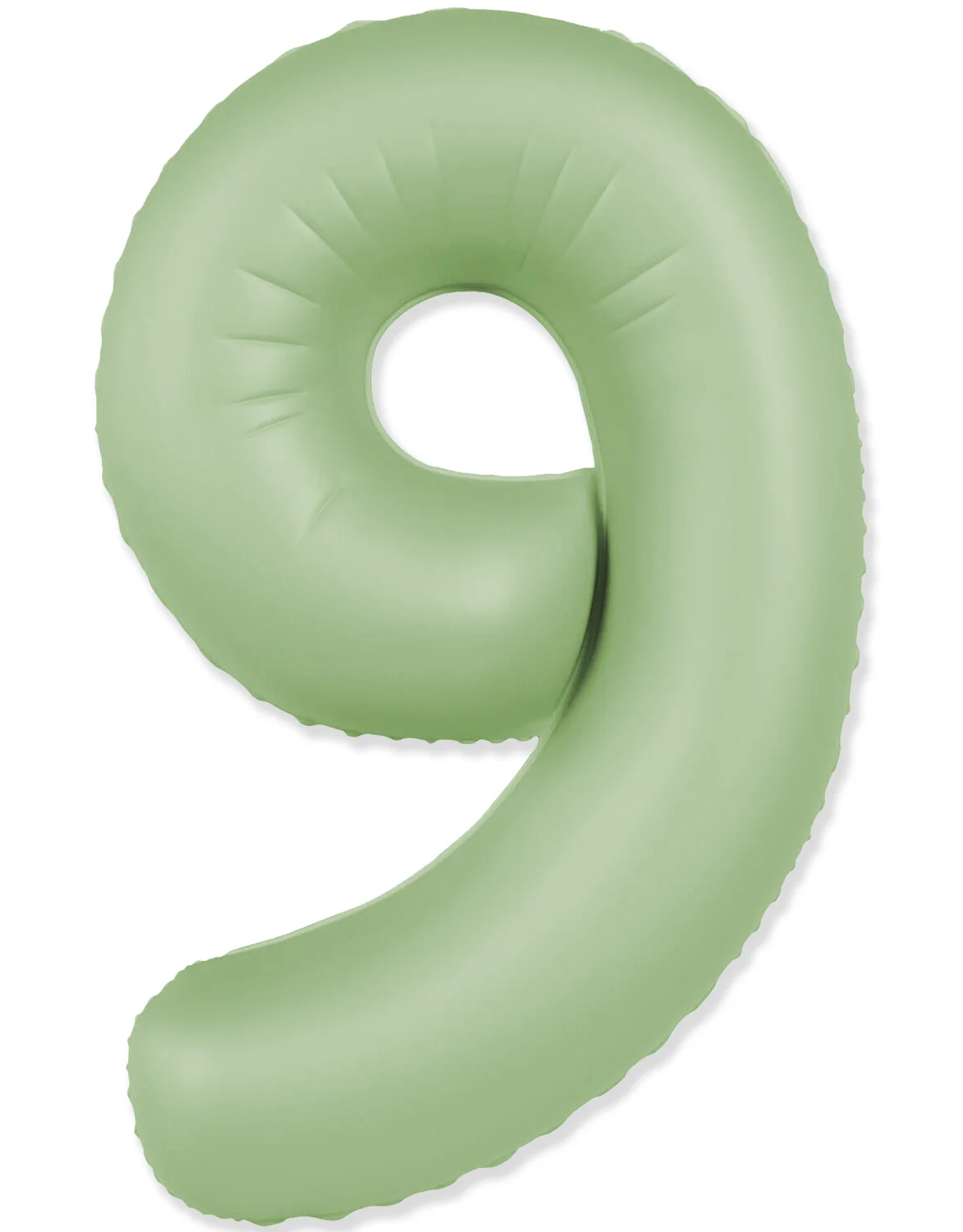 32" Inflated (40" Uninflated Approx) Number "9" Slimmer Design Matte Mint Brand Flexmetal