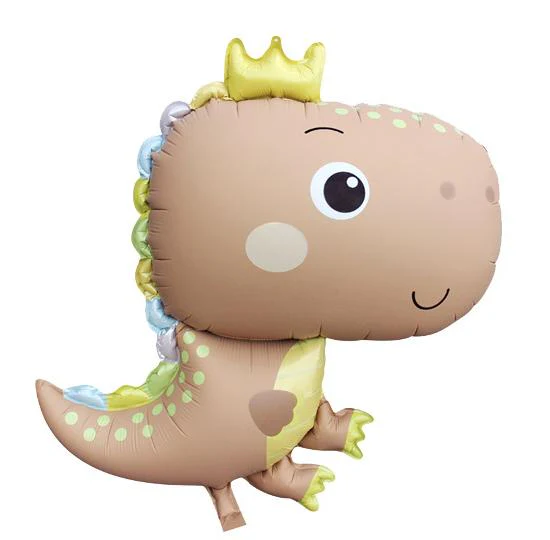32" Matte Baby Dino Foil Balloons Brown