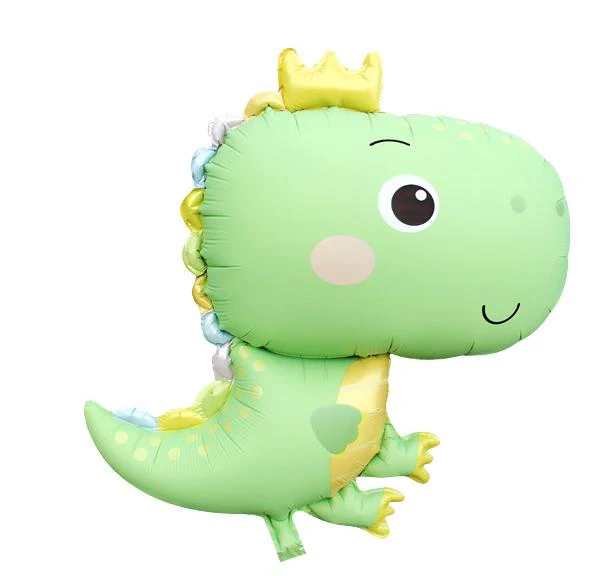 32" Matte Baby Dino Foil Balloons Green
