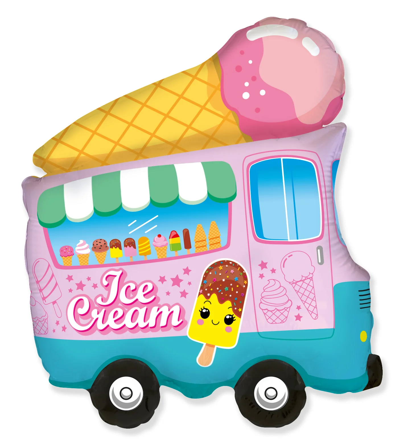 33" Ice Cream Truck Foil Balloon