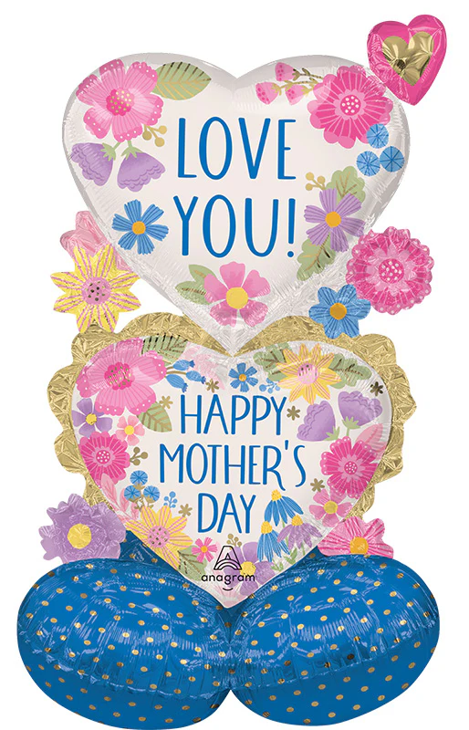 33" Mother's Day Botanical Lines Consumer Inflatables AirLoonz Junior Foil Balloon