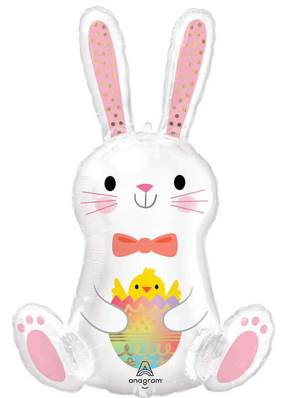 33" SuperShape Bunny Love Foil Balloon