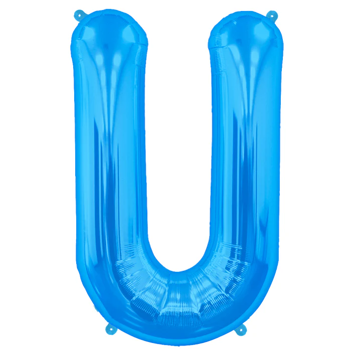 34" Northstar Brand Letter U - Blue Foil Balloon
