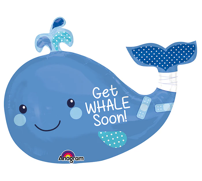 34" SuperShape Get Whale Soon Balloon Packaged