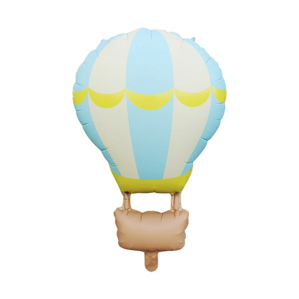 34" Matte Hot Air Foil Balloon Blue