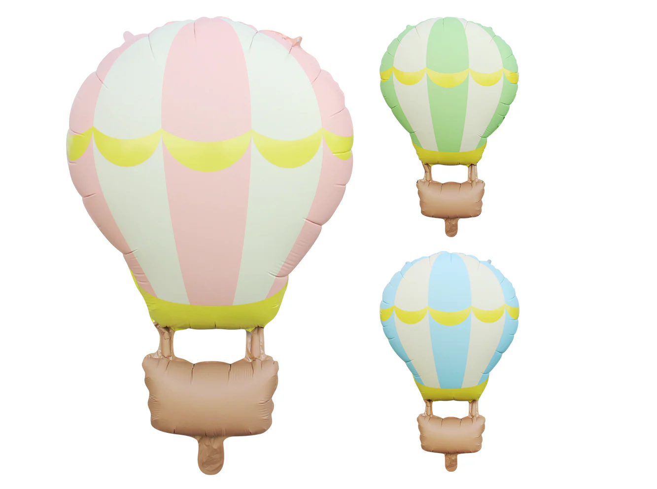 34" Matte Hot Air Foil Balloon Green - Image 2