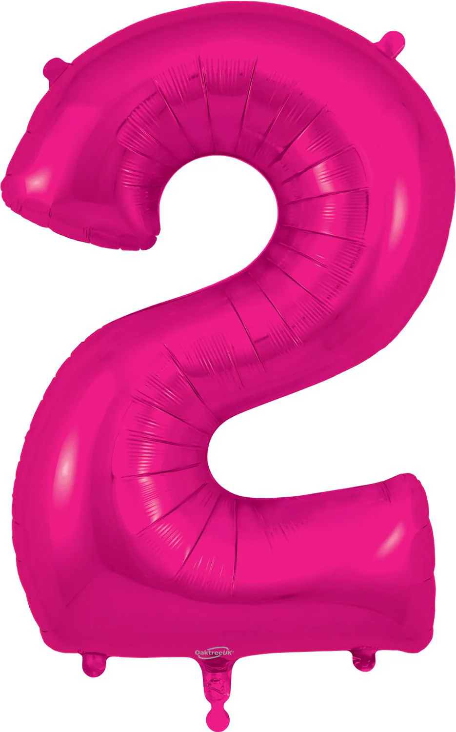 34" Number 2 New Pink Oaktree Brand Foil Balloon