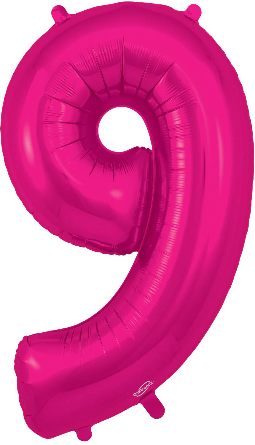 34" Number 9 New Pink Oaktree Brand Foil Balloon