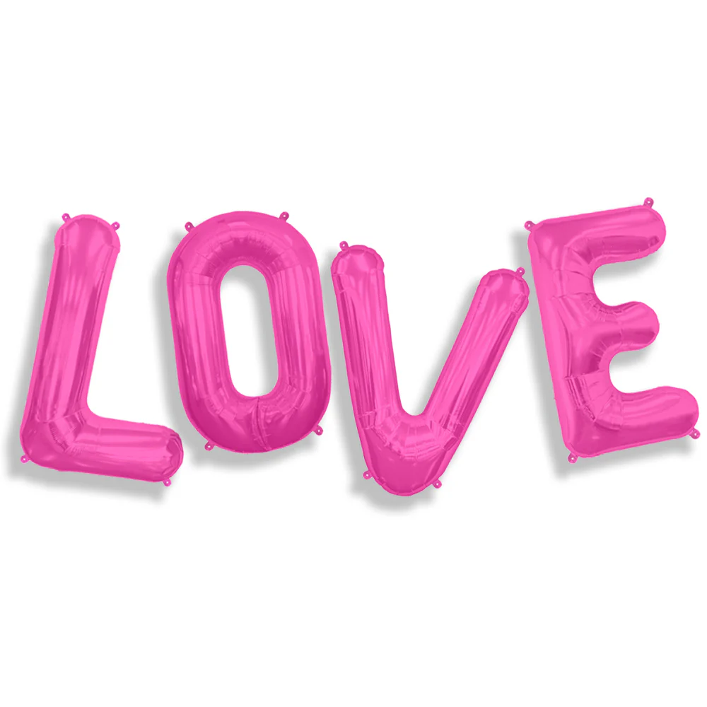 34" Height Northstar Brand Packaged "LOVE" Magenta Letters Set