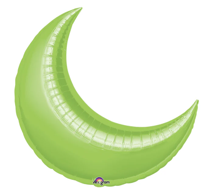35" Lime Crescent Moon Balloon