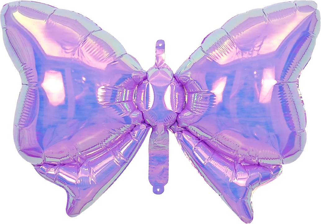 35" Airfill Only Iridescent Purple Bowknot Balloon