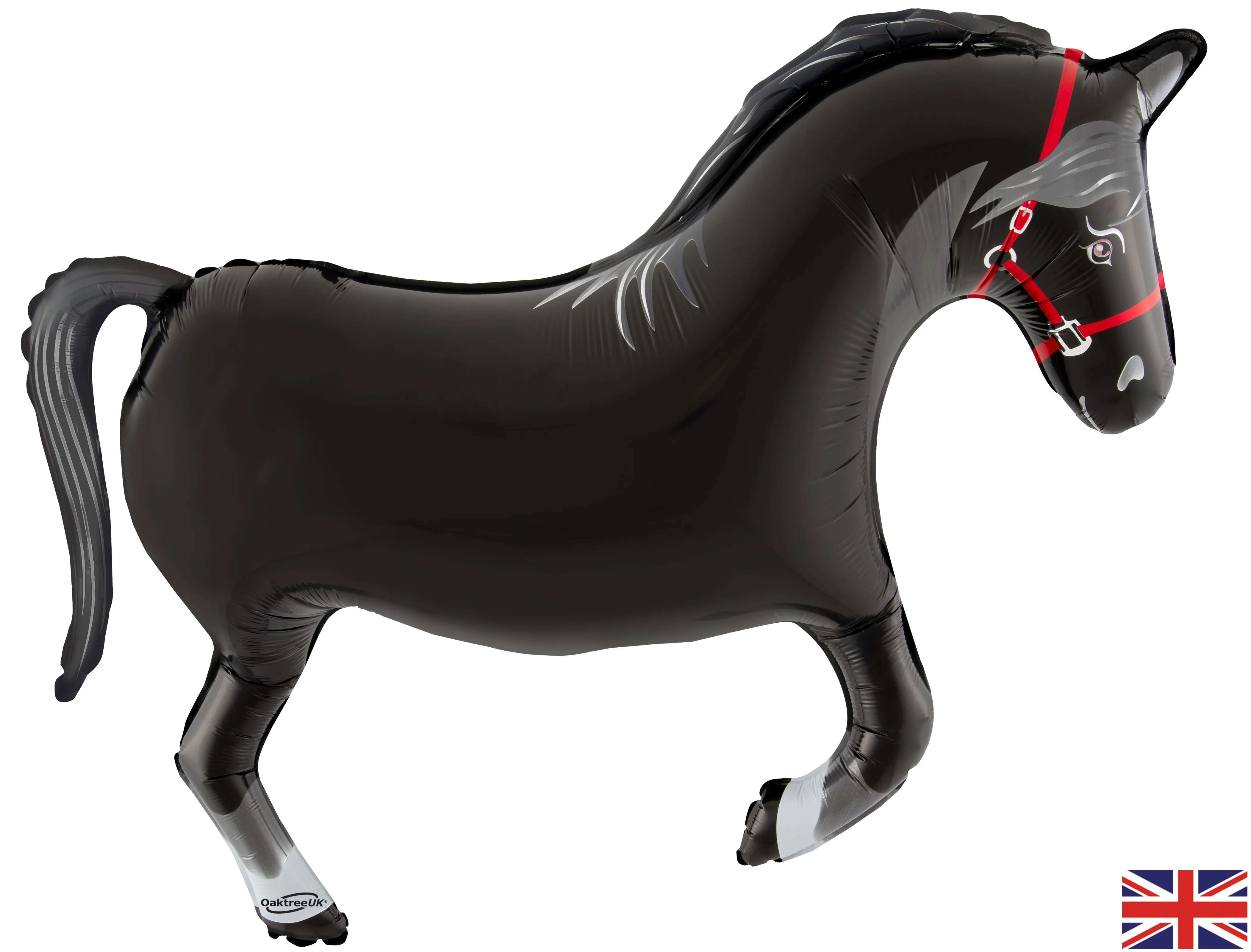 35" Oaktree Brand Black Horse Foil Balloons