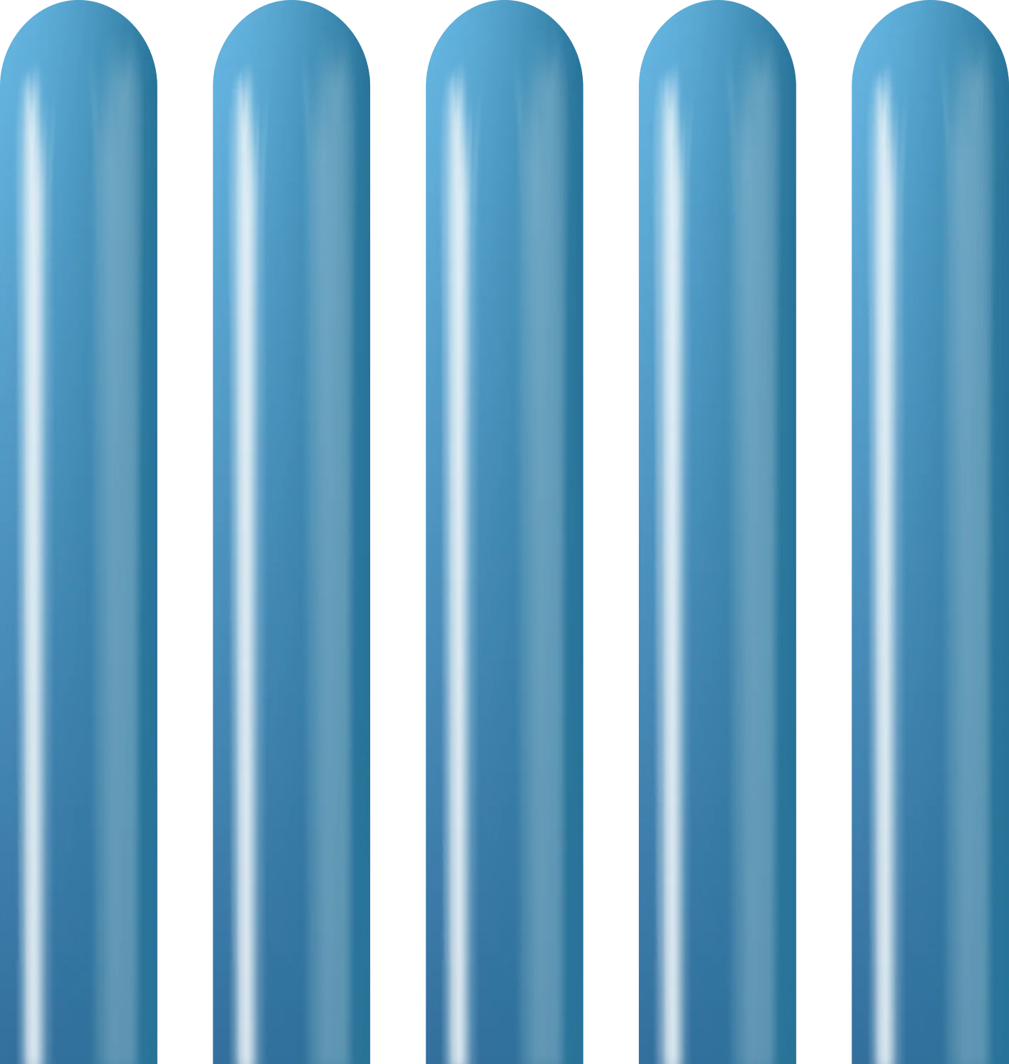 360K Nozzle Up Kalisan Twisting Latex Balloons Mirror Blue (50 Per Bag) - Image 4
