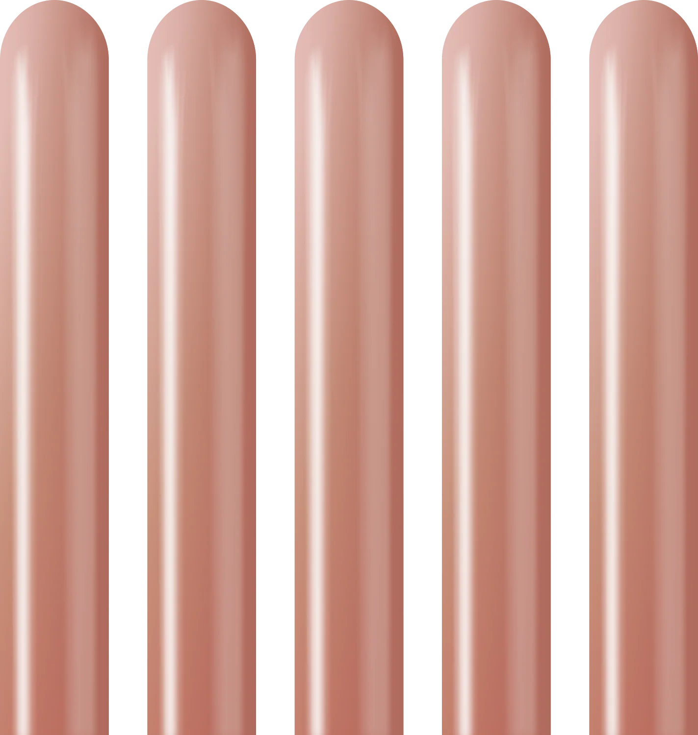 360K Nozzle Up Kalisan Twisting Latex Balloons Mirror Rose Gold (50 Per Bag) - Image 4
