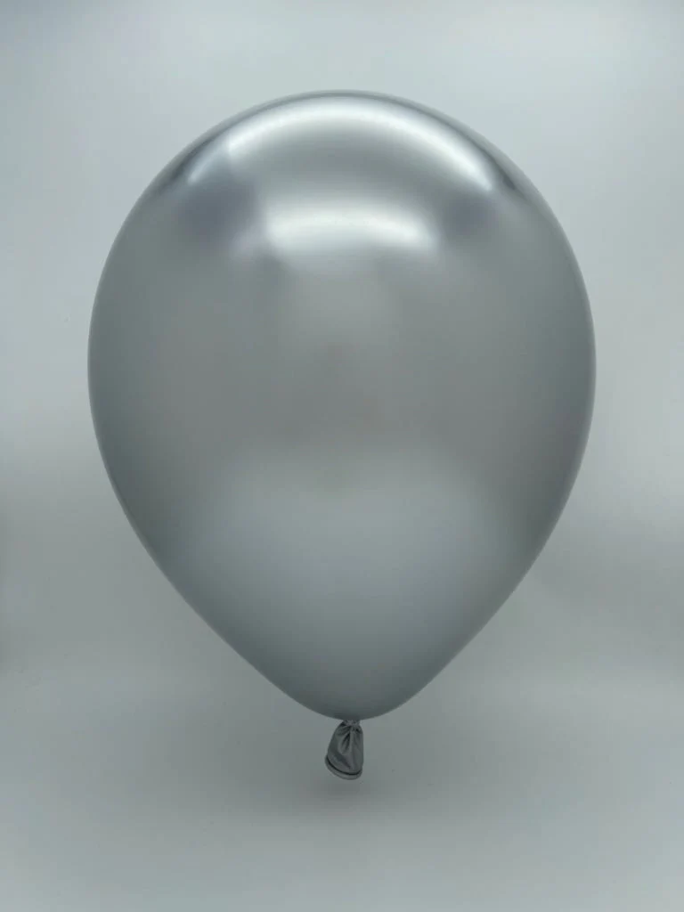 360K Nozzle Up Kalisan Twisting Latex Balloons Mirror Silver (50 Per Bag) - Image 2