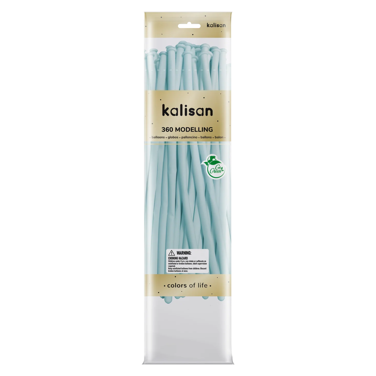 360K Nozzle Up Kalisan Twisting Latex Balloons Pastel Matte Macaron Baby Blue (50 Per Bag)
