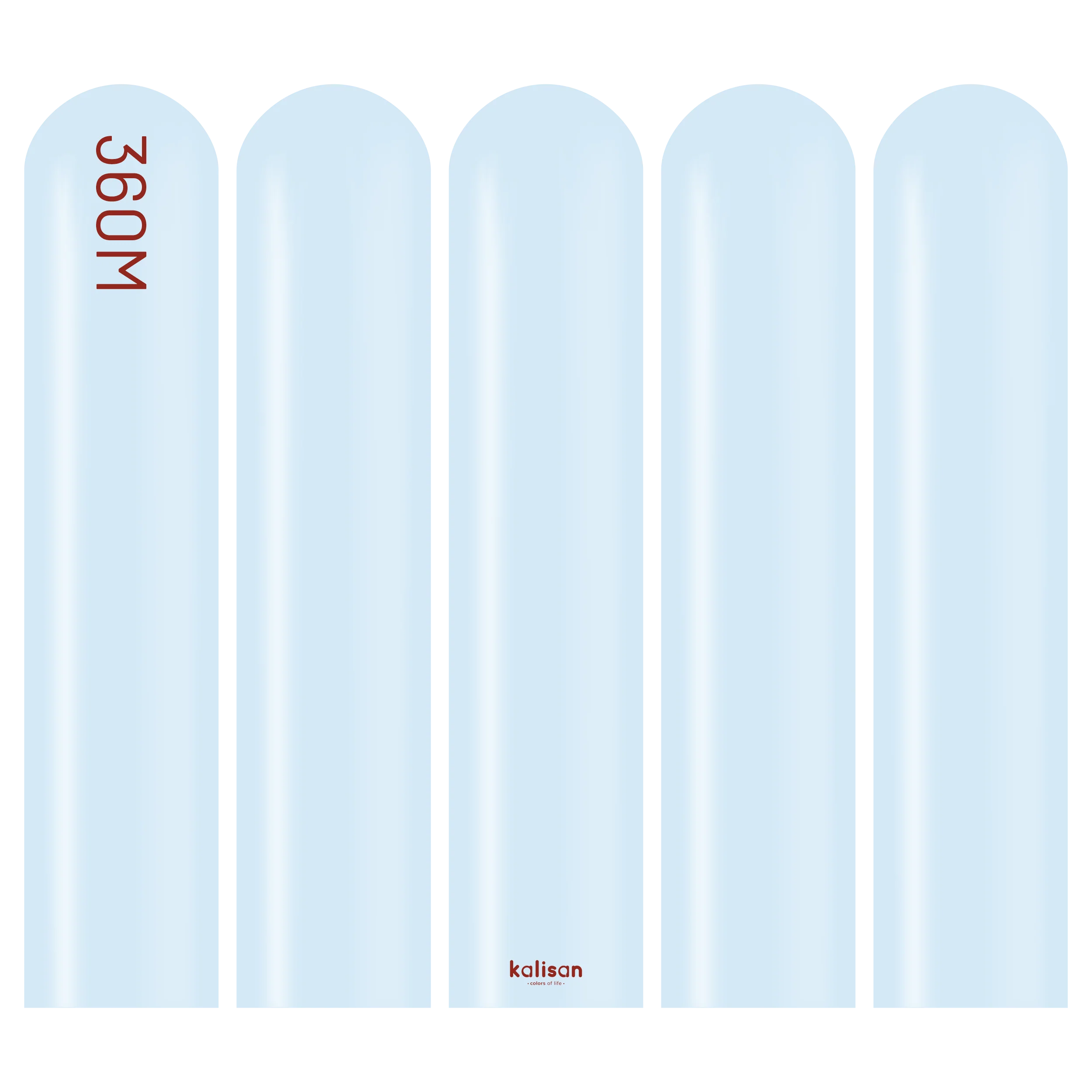 360K Nozzle Up Kalisan Twisting Latex Balloons Pastel Matte Macaron Baby Blue (50 Per Bag) - Image 3