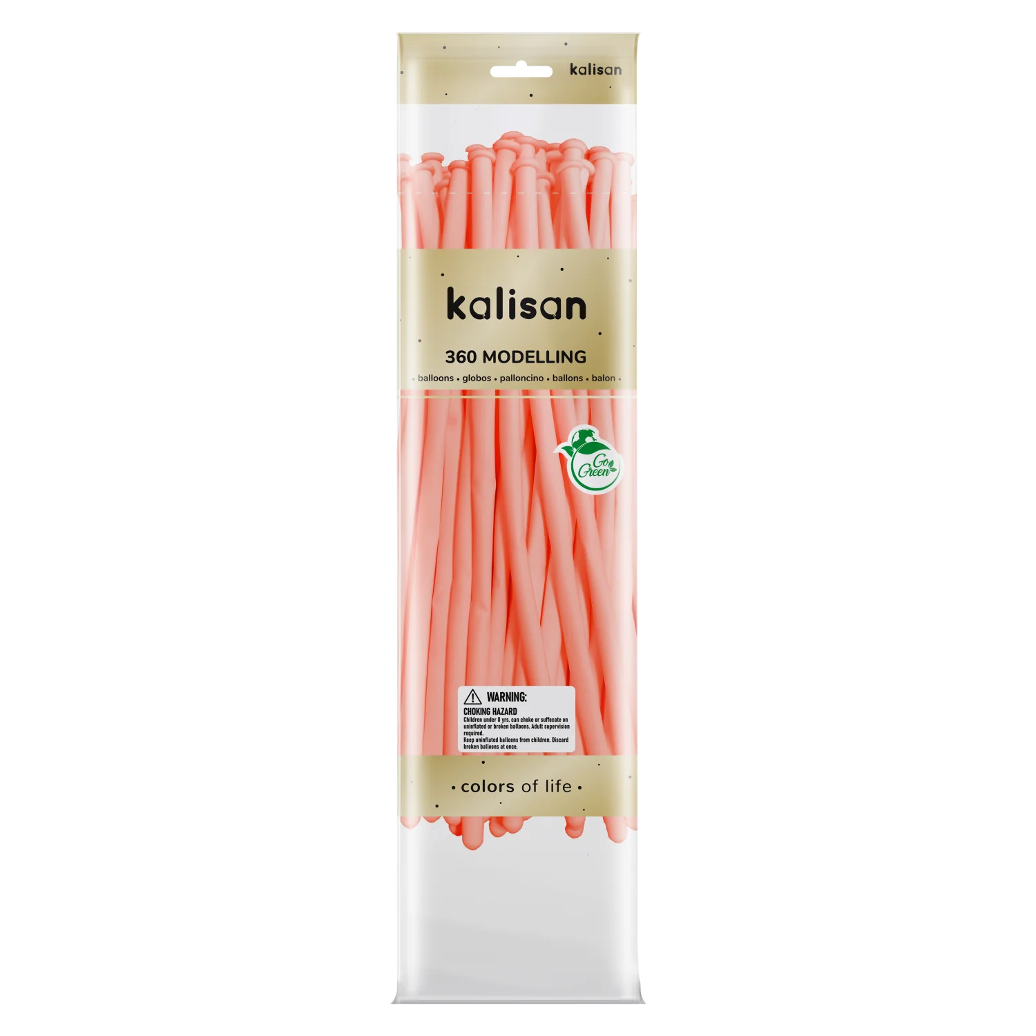 360K Nozzle Up Kalisan Twisting Latex Balloons Standard Baby Pink (50 Per Bag)