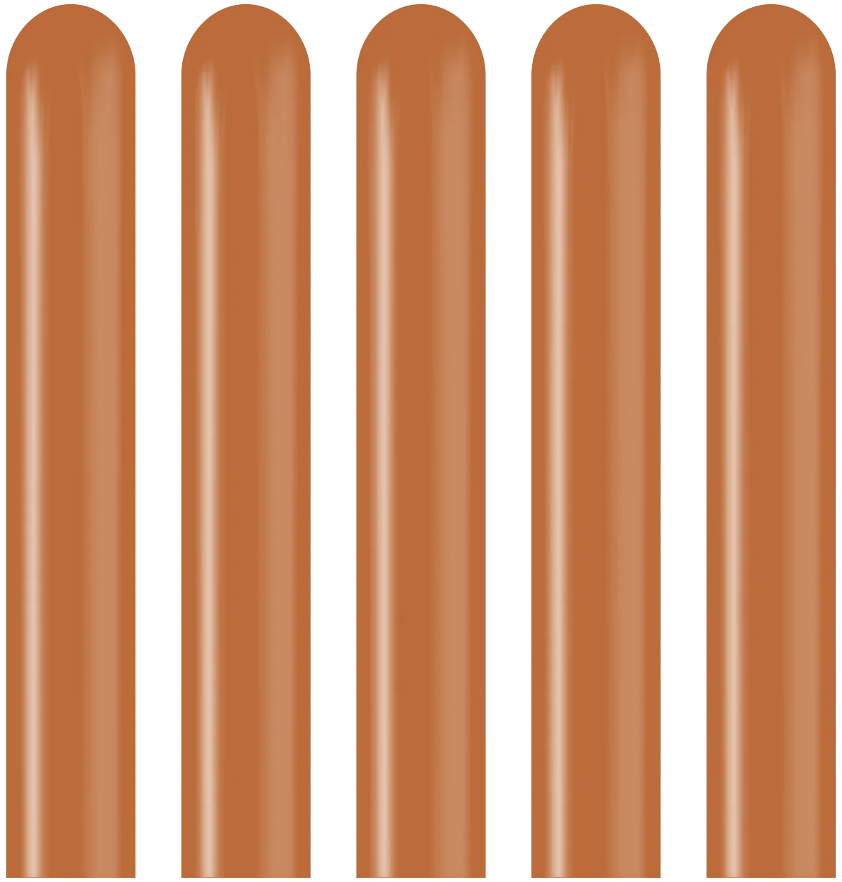 360K Nozzle Up Kalisan Twisting Latex Balloons Standard Caramel Brown (50 Per Bag) - Image 4