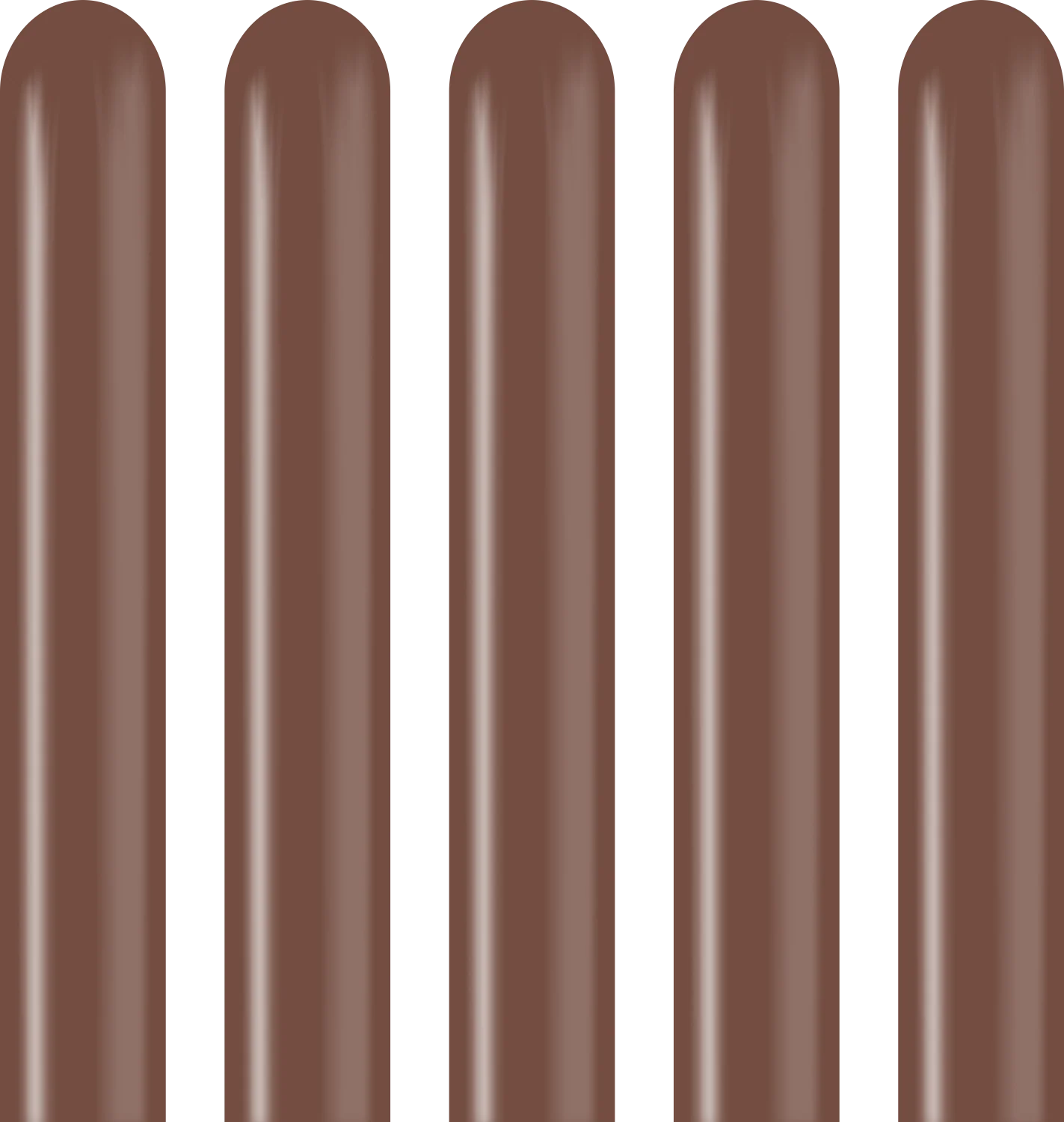 360K Nozzle Up Kalisan Twisting Latex Balloons Standard Chocolate Brown (50 Per Bag) - Image 4