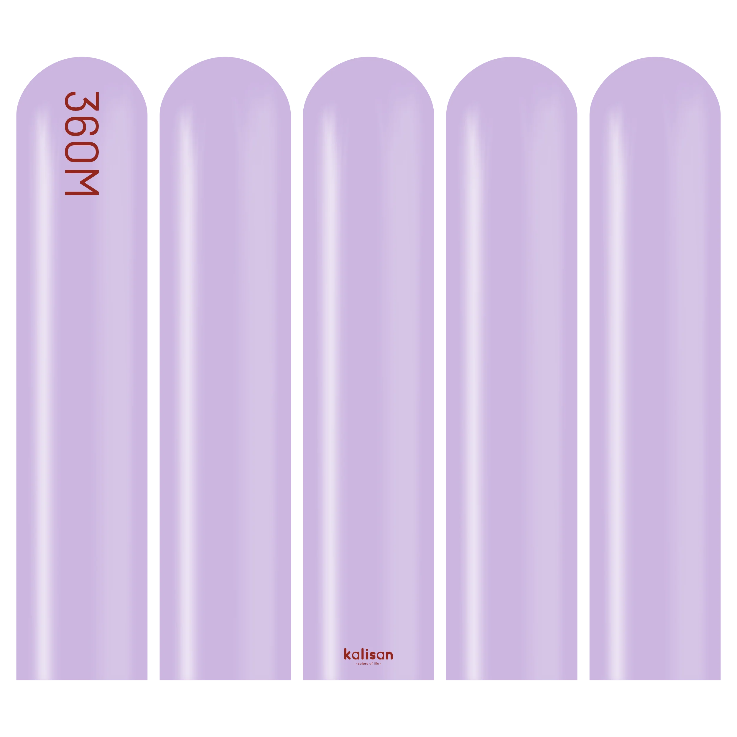360K Nozzle Up Kalisan Twisting Latex Balloons Standard Lilac (50 Per Bag) - Image 3