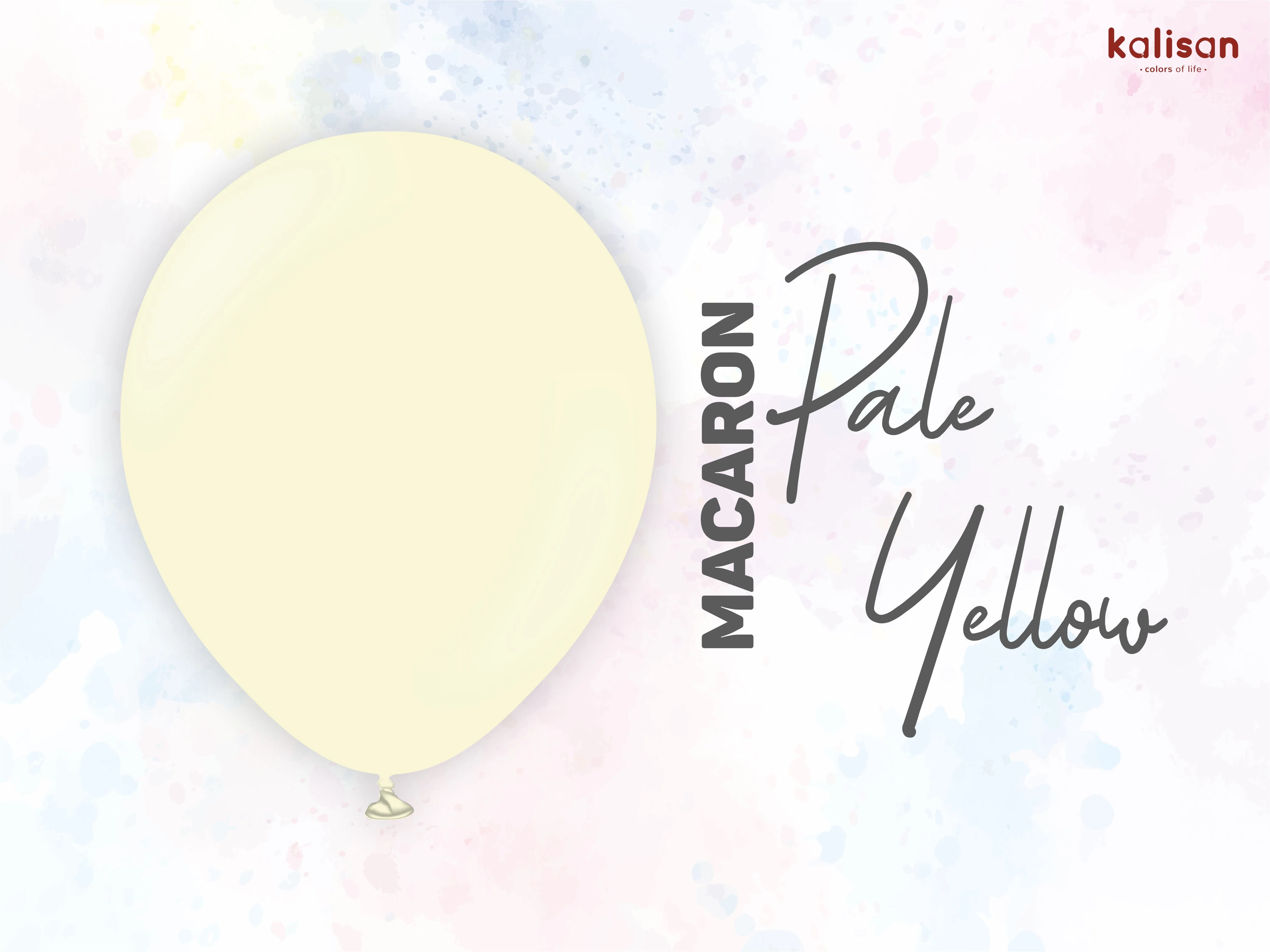 360K Nozzle Up Kalisan Twisting Latex Balloons Standard Macaron Pale Yellow (50 Per Bag) - Image 5