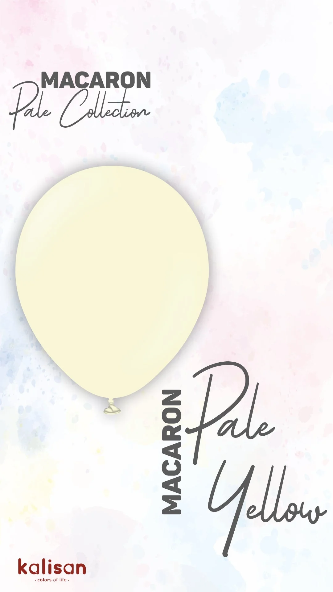 360K Nozzle Up Kalisan Twisting Latex Balloons Standard Macaron Pale Yellow (50 Per Bag) - Image 6