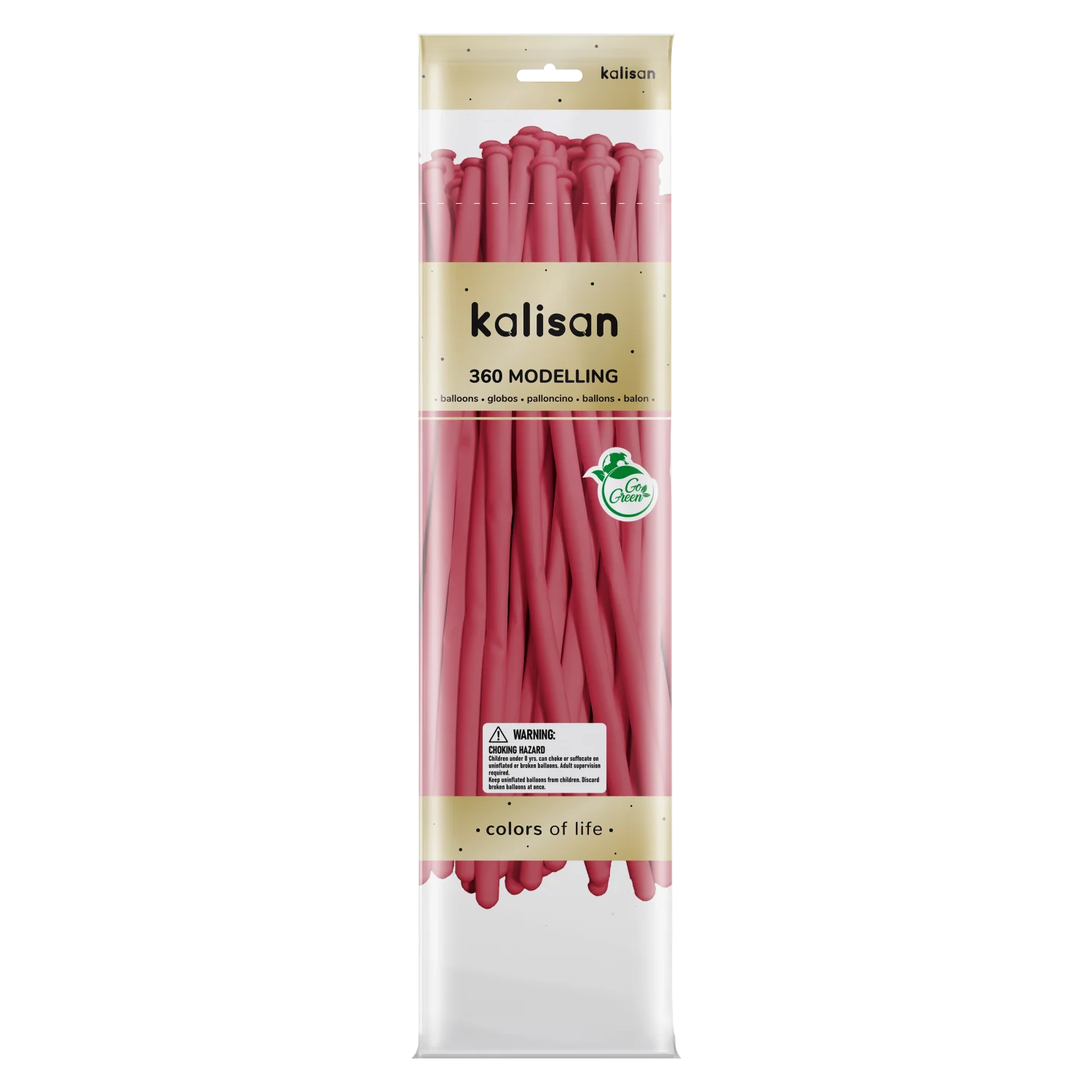 360K Nozzle Up Kalisan Twisting Latex Balloons Standard Queen Pink (50 Per Bag)