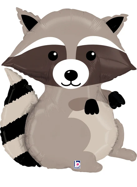 36" Foil Shape Balloon Woodland Raccoon