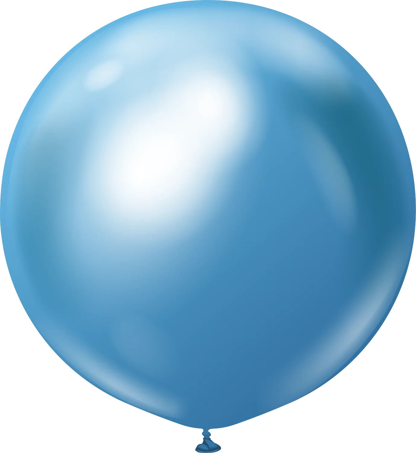 36" Kalisan Latex Balloons Mirror Blue (2 Per Bag)