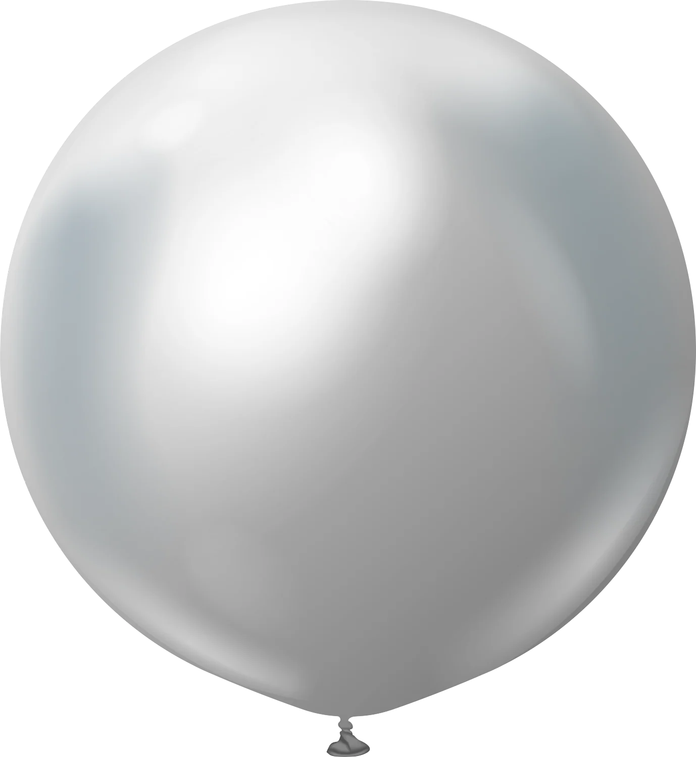 36" Kalisan Latex Balloons Mirror Silver (2 Per Bag)