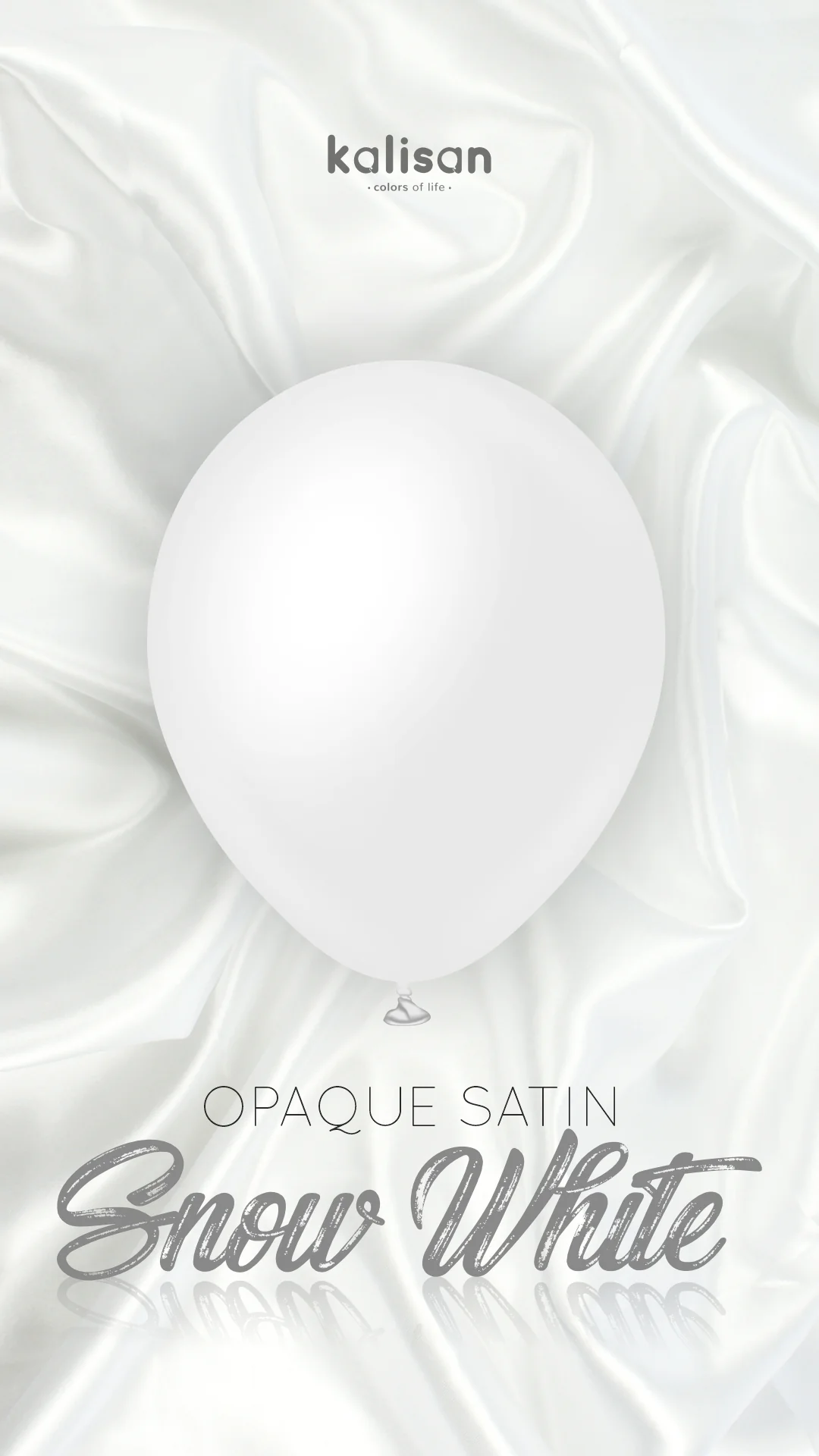 36" Kalisan Latex Balloons Opaque Satin Snow White (2 Per Bag) - Image 4