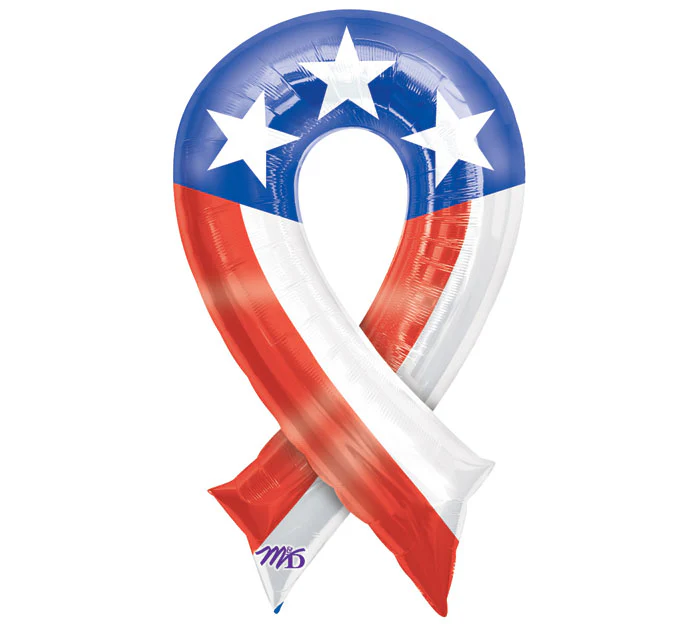 36" Large Patriotic Ribbon Balloon
